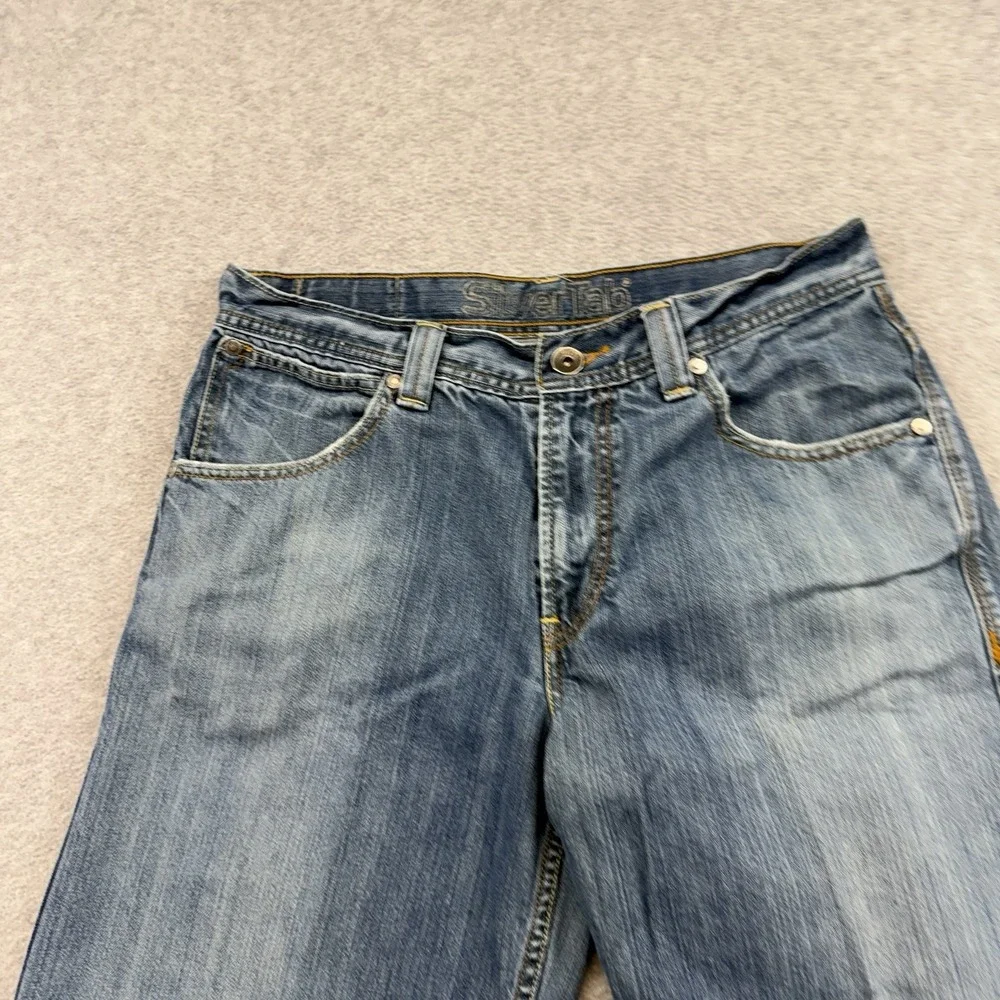Vintage Levis Shorts Mens 33 Silver Tab Grunge Stone Baggy Y2k 2000s‎ Wide Skate